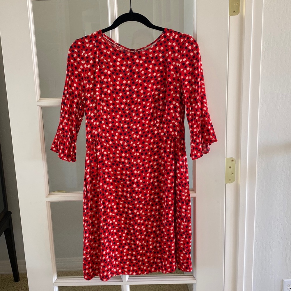 BODEN Red with White and Blue Stars Dress
